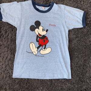 Vintage 80s Walt Disney Productions Mickey Mouse Florida Ringer T-Shirt